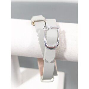 Keep Collective Double Wrap Gray Rose Gold Tone Leather Bracelet Reversible